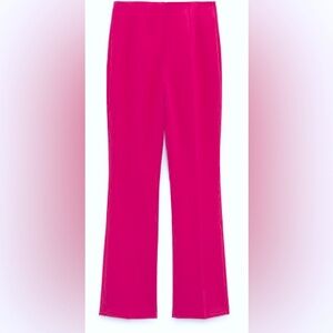 Zara high waist hot pink trouser pants